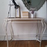 Wood and wrought iron console