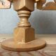 Geometric wood and string-art table lamp