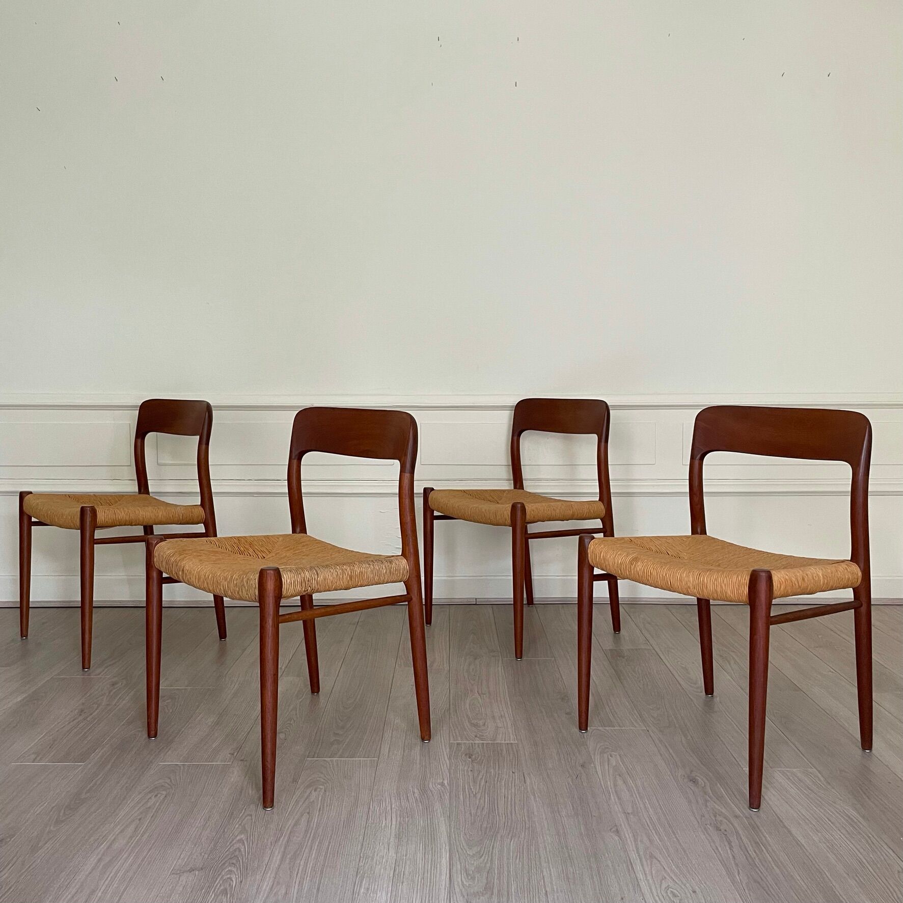 Set 4 chairs by Niels Otto Møller 1960