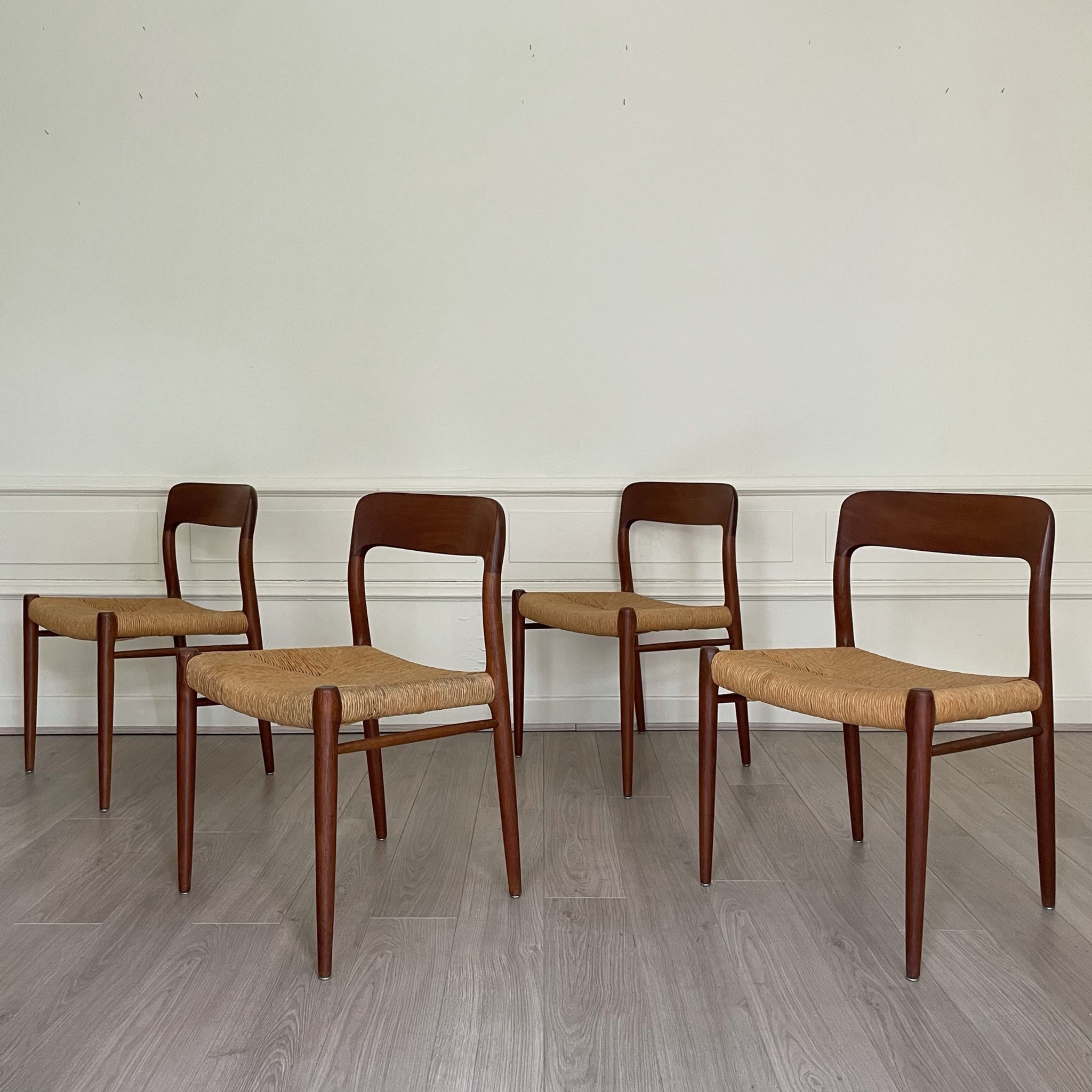 Set 4 chairs by Niels Otto Møller 1960