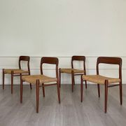 Set 4 chairs by Niels Otto Møller 1960