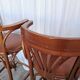 Set of 6 Vintage Bentwood Bar Stool Set: Brown Leather Seat, Nailhead Trim