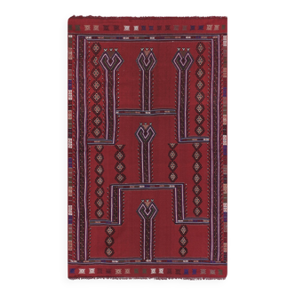 Tapis vintage turc de oushak tissé à la main 144x240 cm