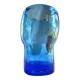 Saisissant vase  pâte de verre bleue / Bob le Bleïs/ Verrerie Maure-Vieil