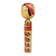 Decorative Kokeshi doll sculpture from northern Japan, hand-painted, signed.