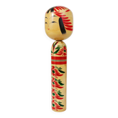 Sculpture de poupée Kokeshi décorative du nord du Japon, peinte à la main, signée
