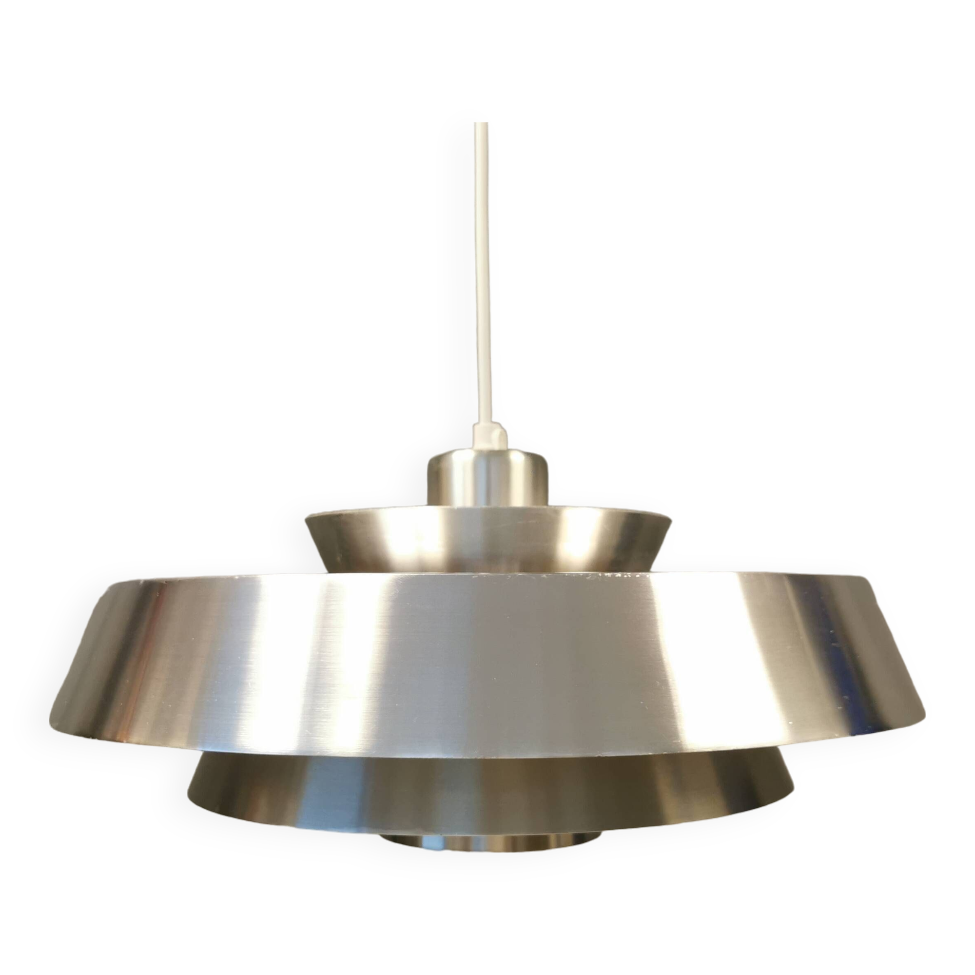 Jo Hammerborg hanging lamp in aluminium designed in 1963. Model Nova