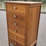 Commode meuble à tiroirs pied compas vintage- 1950s