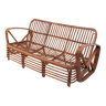 Italian Mid-Century Modern Sculptural Rattan sofa, 1950’s