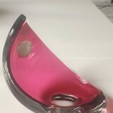 Val St-Lambert crystal pocket emptier design. In ruby red crystal. With label. Dim 17.5 x 13.5 xm