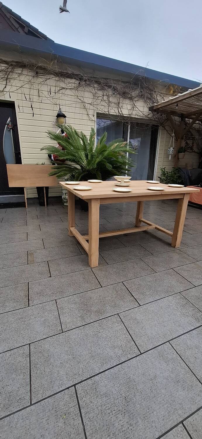 Farmhouse table with extension