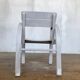 Fauteuil vintage pour enfant blanc, gris clair 1950