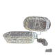 2 transparent glass ramekins with handles in very good condition.