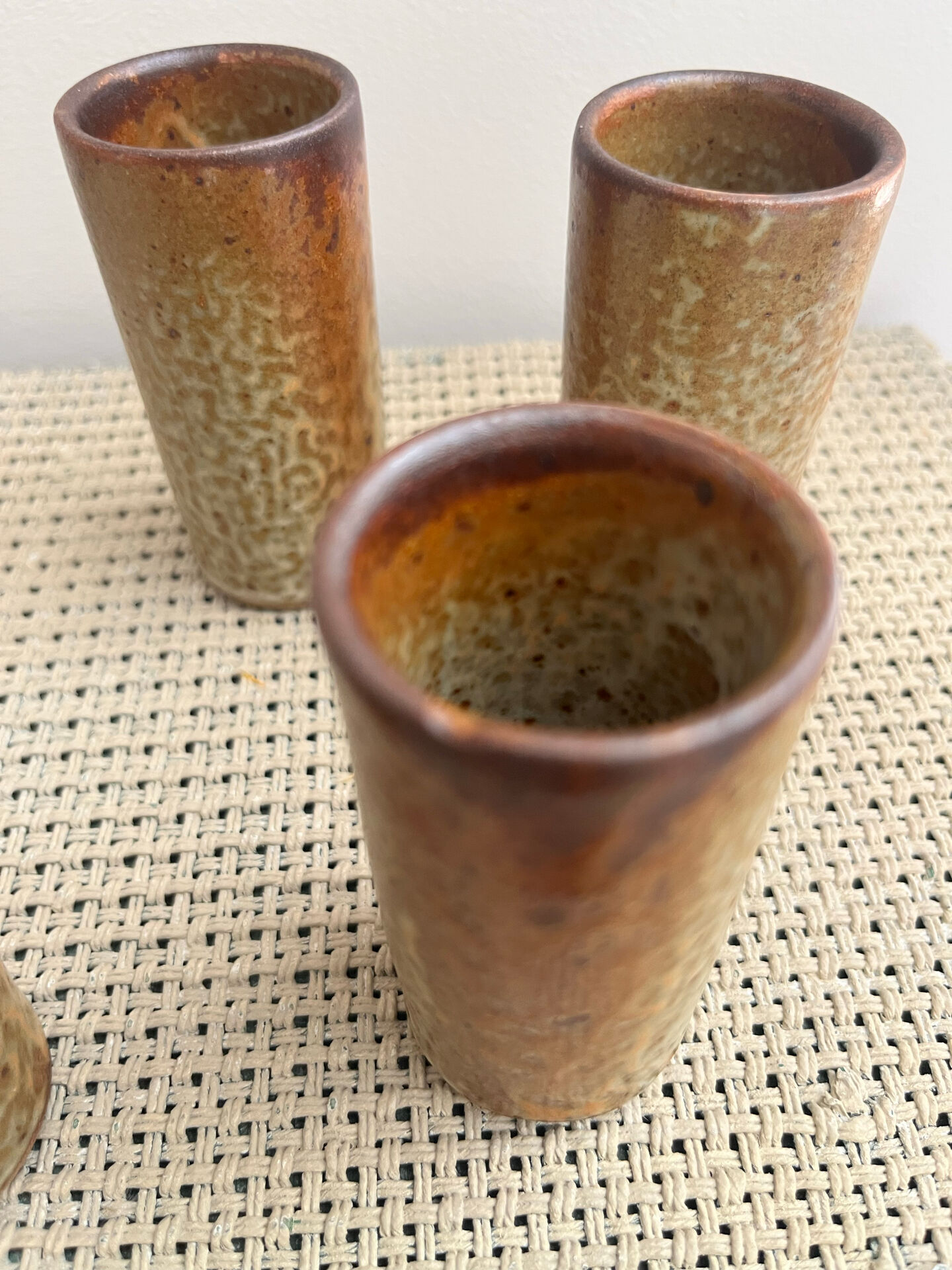 6 stoneware vases