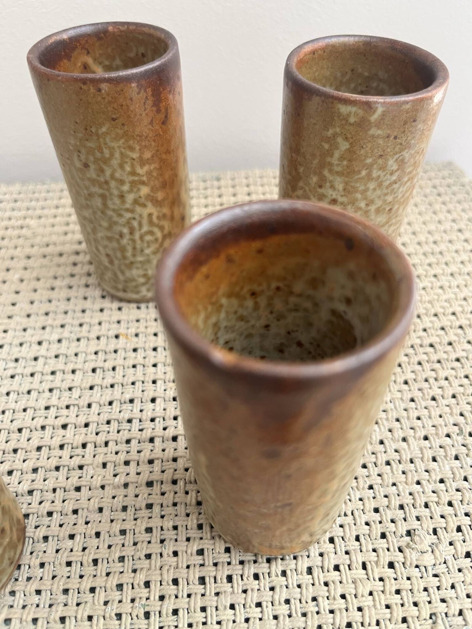 6 stoneware vases