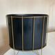 Modernist paper basket 1960 in black sheet metal and golden brass