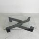 Vintage coffee table with organic black wooden base, 1970s
