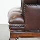 Fauteuil chesterfield anglais classique en cuir de vachette