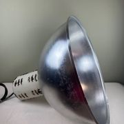 Rare industrial suspension Osram HQL – large aluminium reflector 53