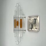 Vintage Handmade Glass 70s Poliarte Sconce ‘Linea’ byAlbano Poli