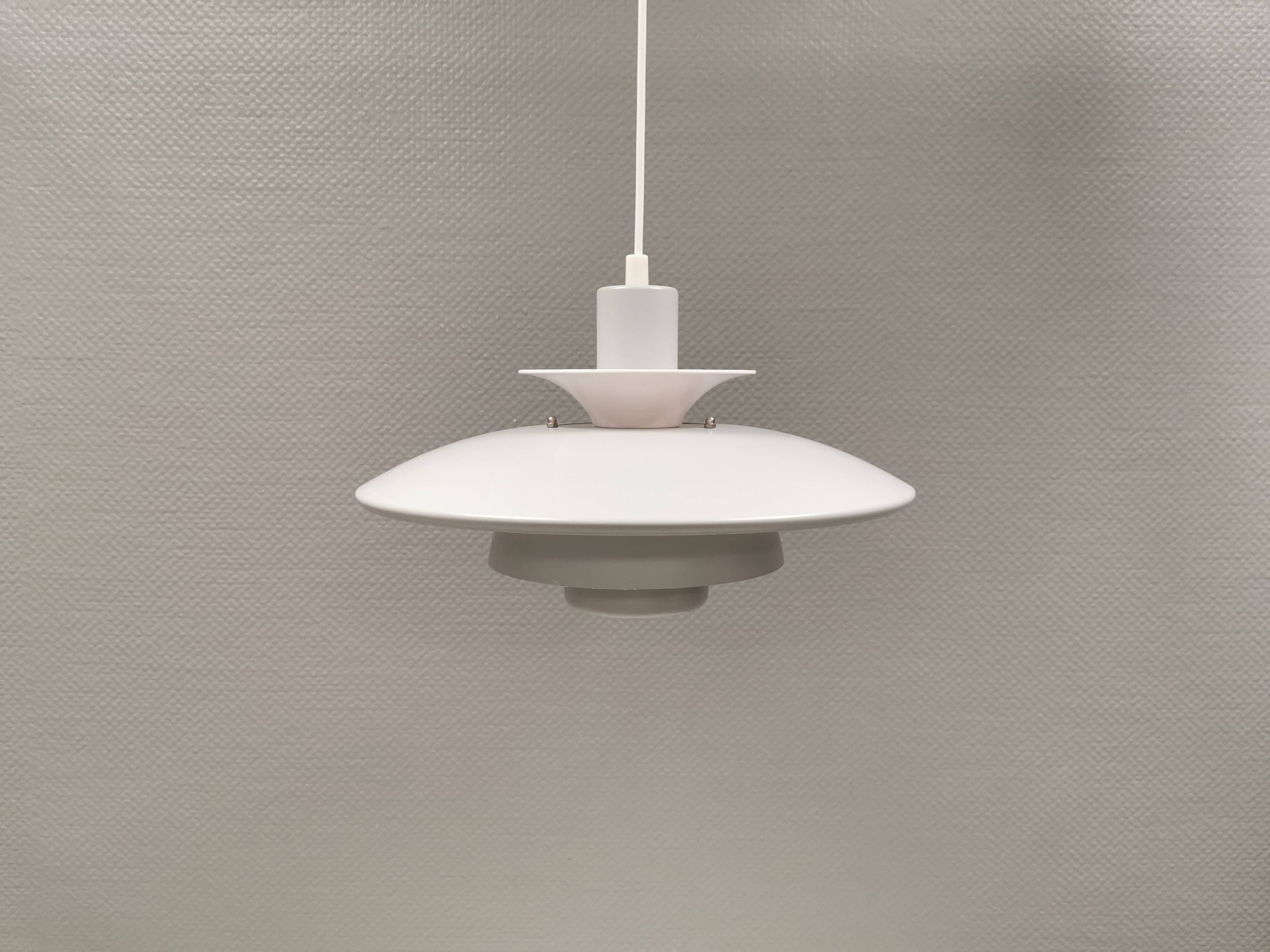 Classic Danish hanging lamp with multiple layers of shades by Lyskaer 1980s