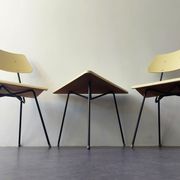 Set of 2 Room '56 chairs and sidetabe by Rob Parry for Dico, The Netherlands 1950's