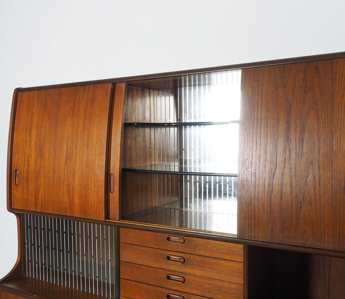 Danish design buffet with sliding doors by Poul Jessen, 1960's