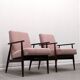1960 Henryk Lis Mid Century Armchair in Pink