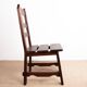 Set of 6 large Brutalist chairs in solid oak from the 1950s.
