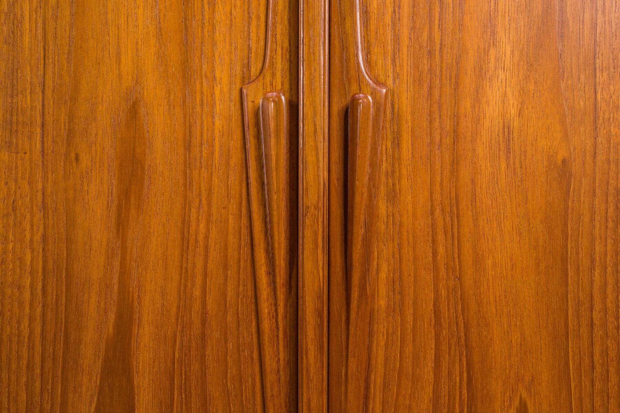 Model 19 teak highboard by Gunni Omann for Omann Jun, Denmark, 1960s