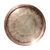 Moroccan tray in oriental pink copper