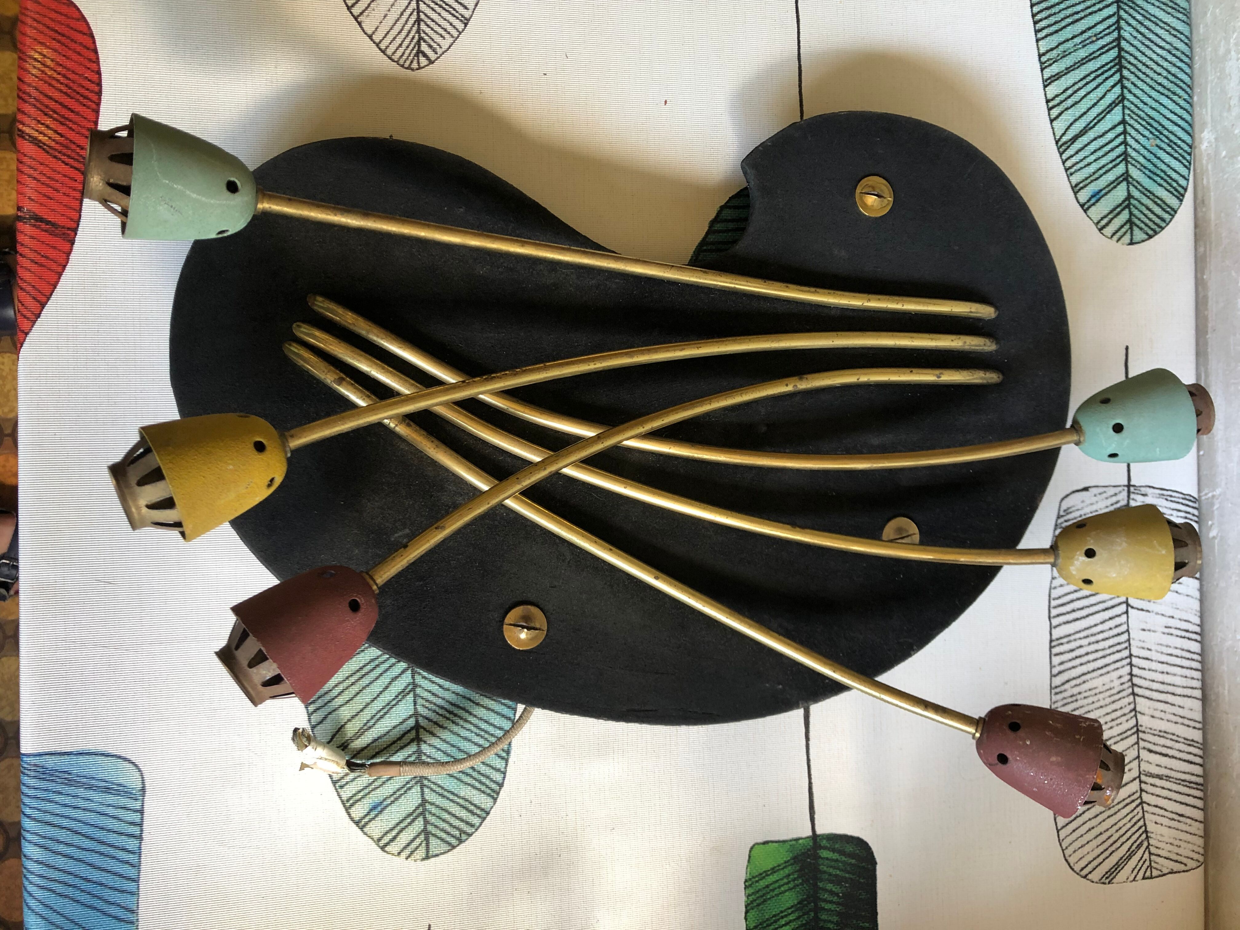 Wall lamp 6 lights 50s