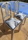 Set of 2 chic chairs with top fabrics patterned wooden leaf quality
