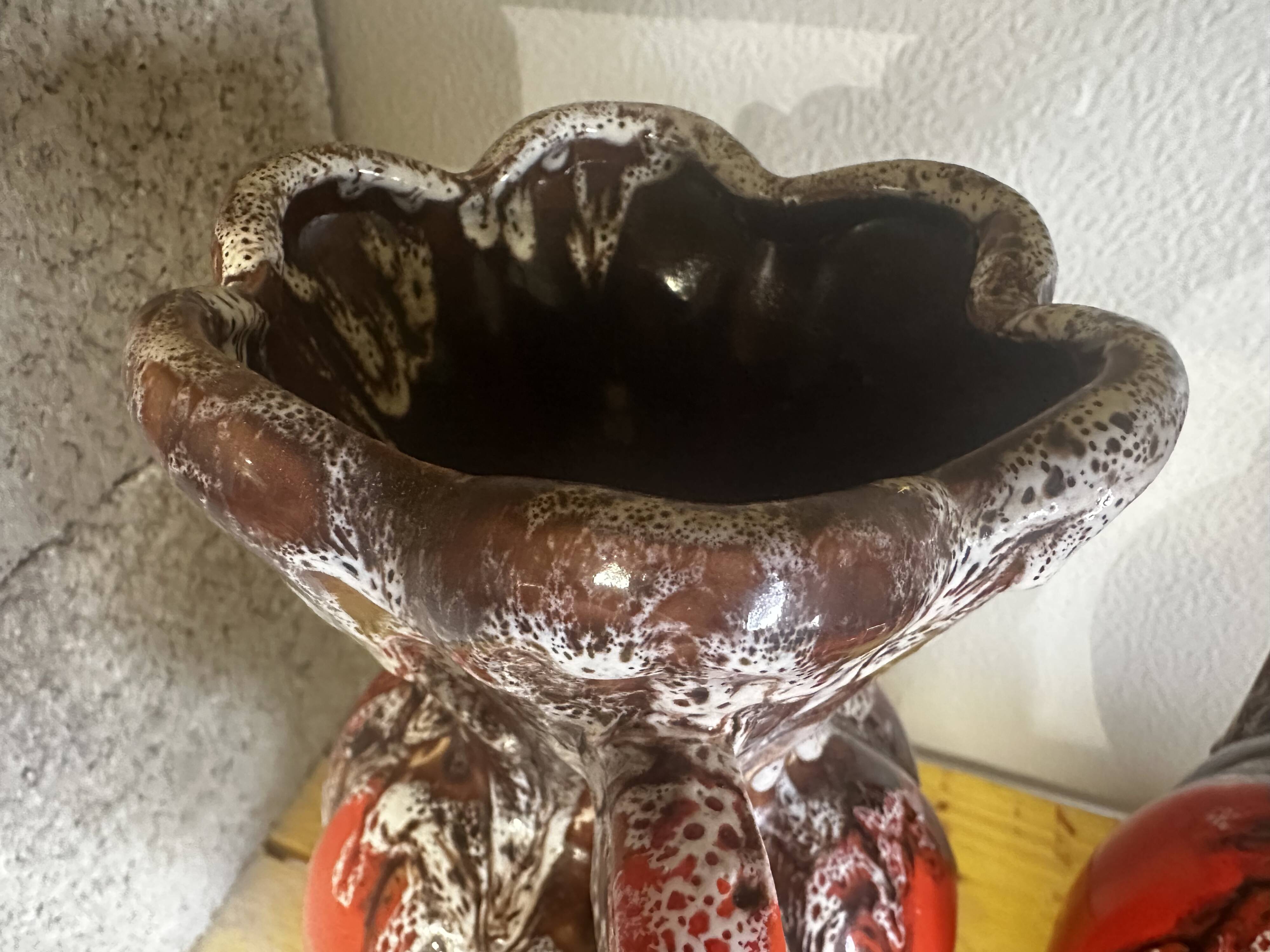 Pair of large Vallauris amphora-style vases, 31 cm high