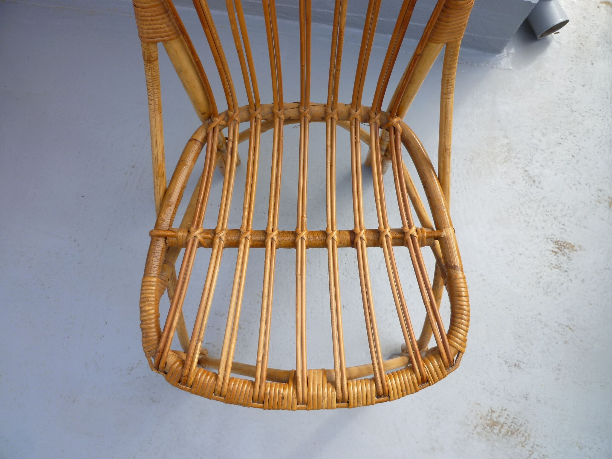 4 rattan chairs 50-60's