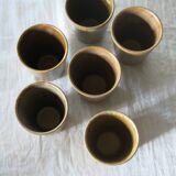 6 stoneware mazagrans/goblets from Digon Sarreguemines in very good condition