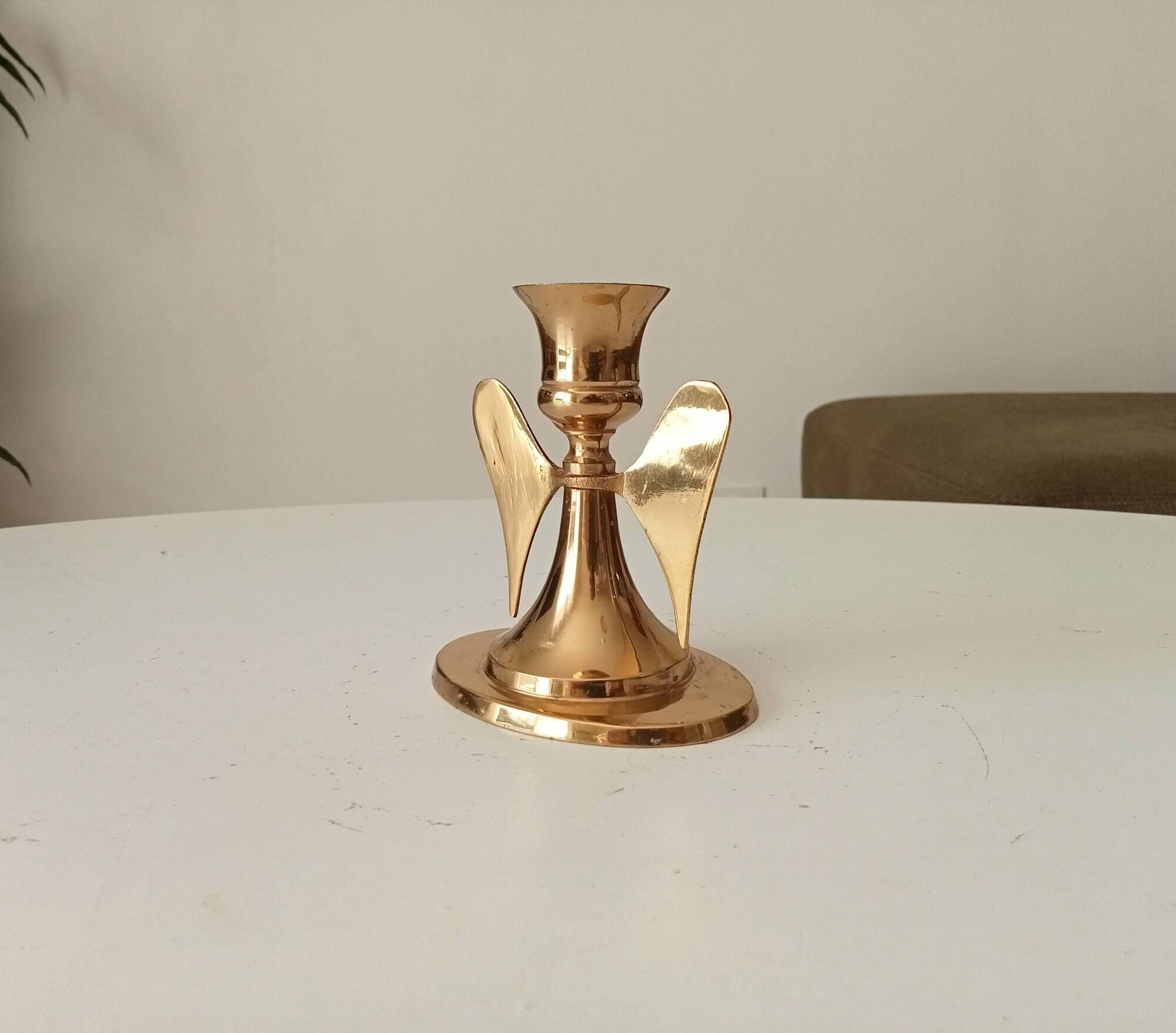 Pair of vintage winged candlesticks from the 60s/70s