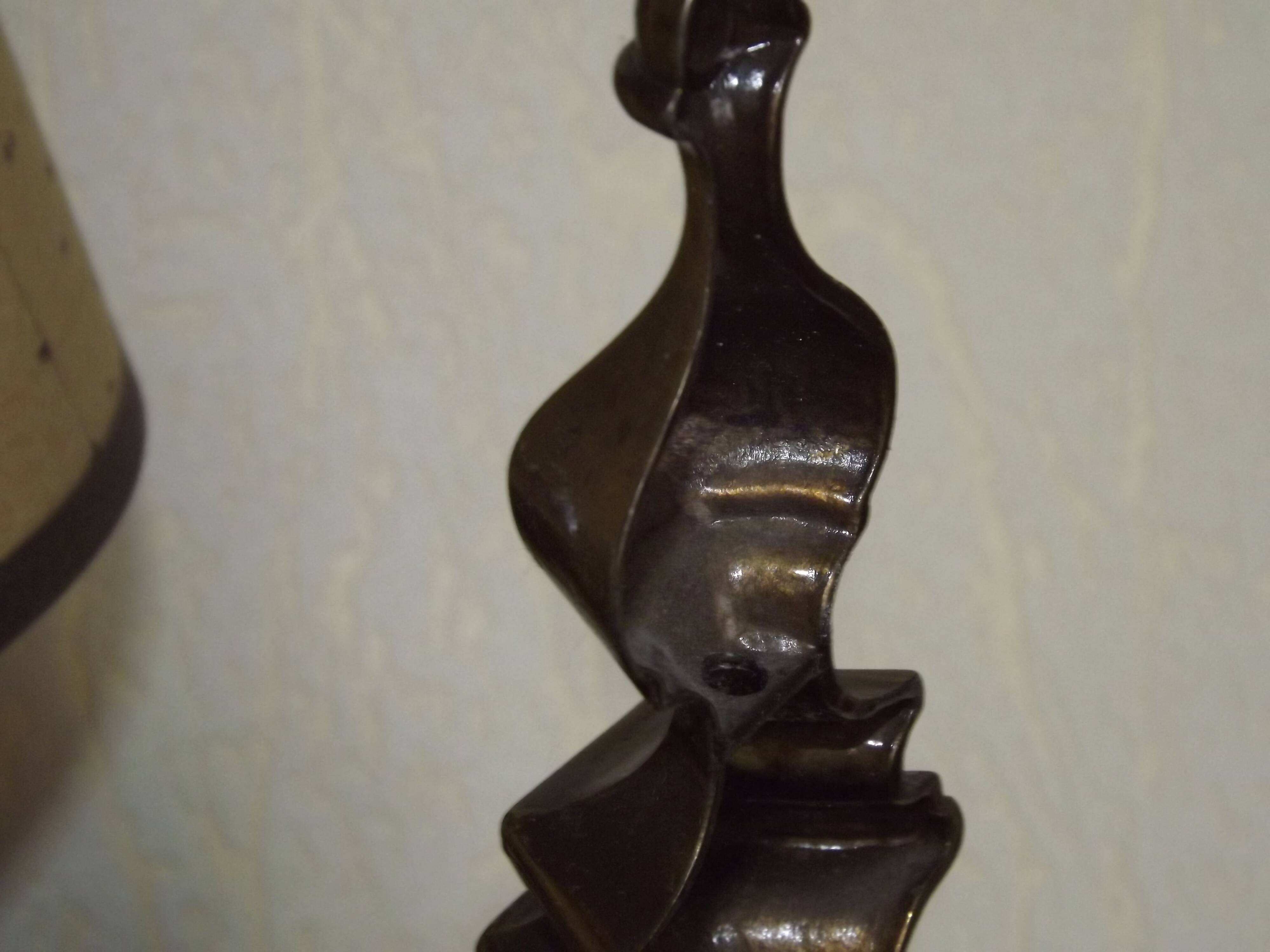 French Vintage Bronze Effect Metal Traditional Wall Light Card Shade 5169