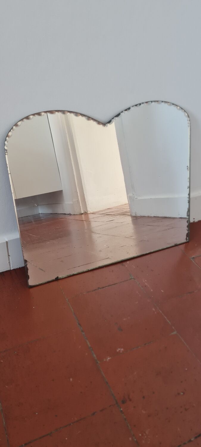Art deco beveled mirror