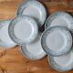 Set of 7 Terre de fer plates