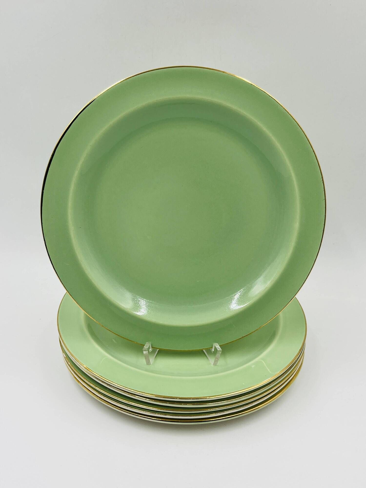 Set of 6 Keralux Boch earthenware plates