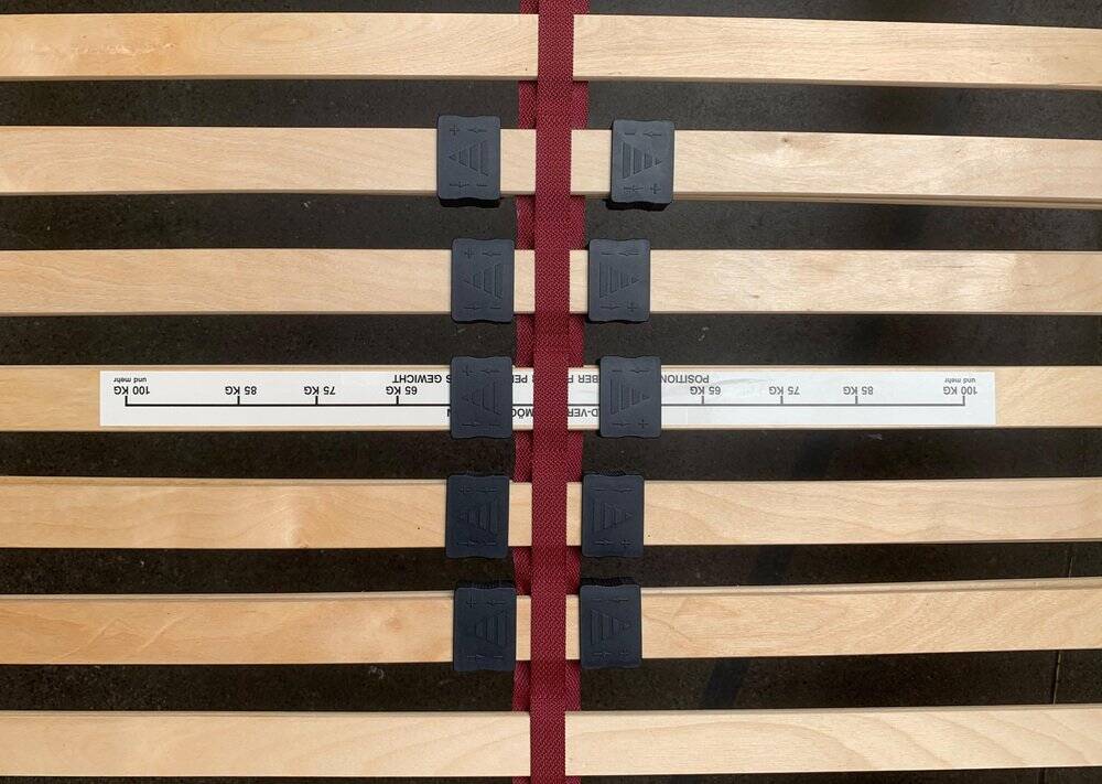 Double bed postmodern German vintage profile system by Elmar Flötotto for Flötotto.