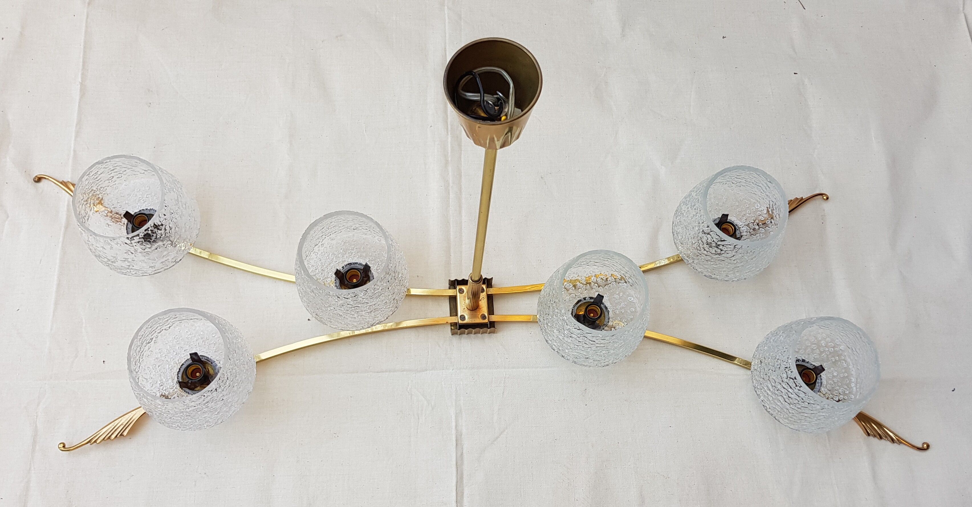 Large brass chandelier