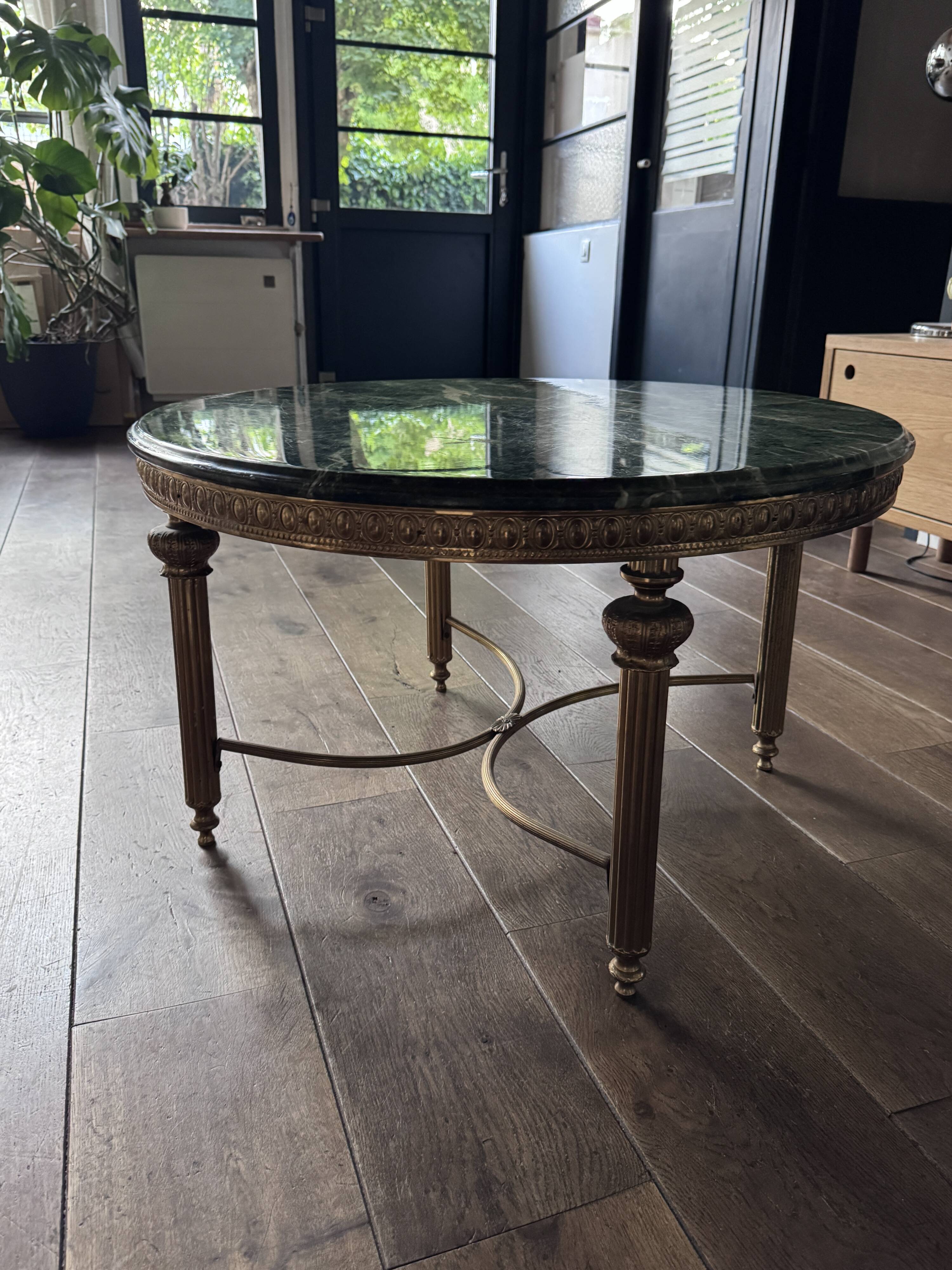Louis XVI marble coffee table