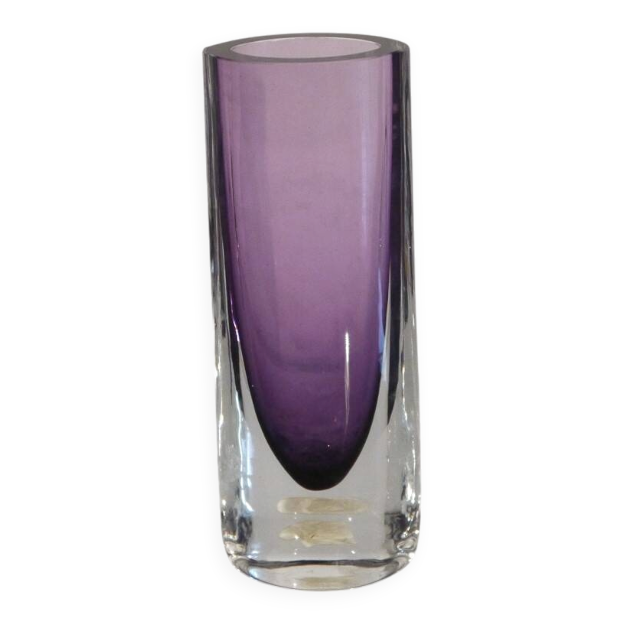 Vase scandinave sommerso violet 1960