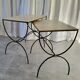 Paire de tables gigognes curules