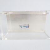 WMF box made of acrylic plexiglass and silver-plated lid, Sigrid Kupetz Design, jewelry box, napkin