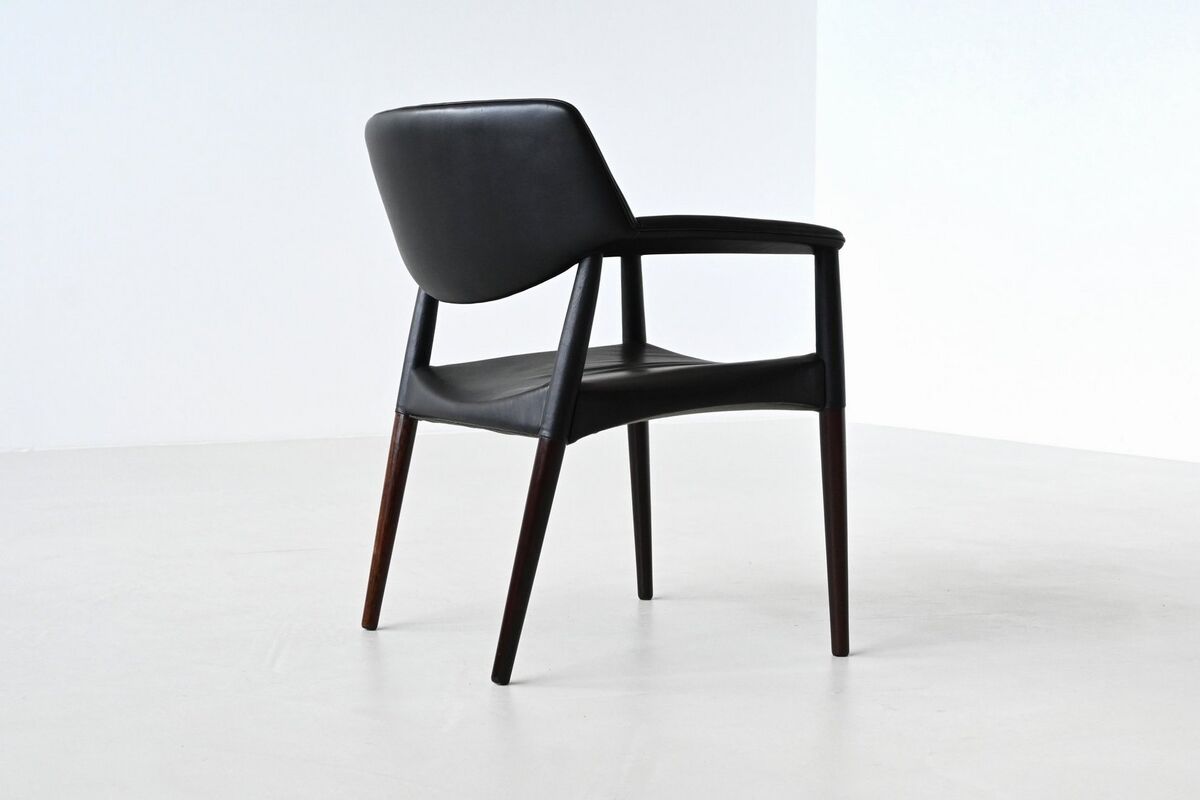 E. Larsen & A. Bender Madsen armchair in rosewood Willy Beck Denmark 1949