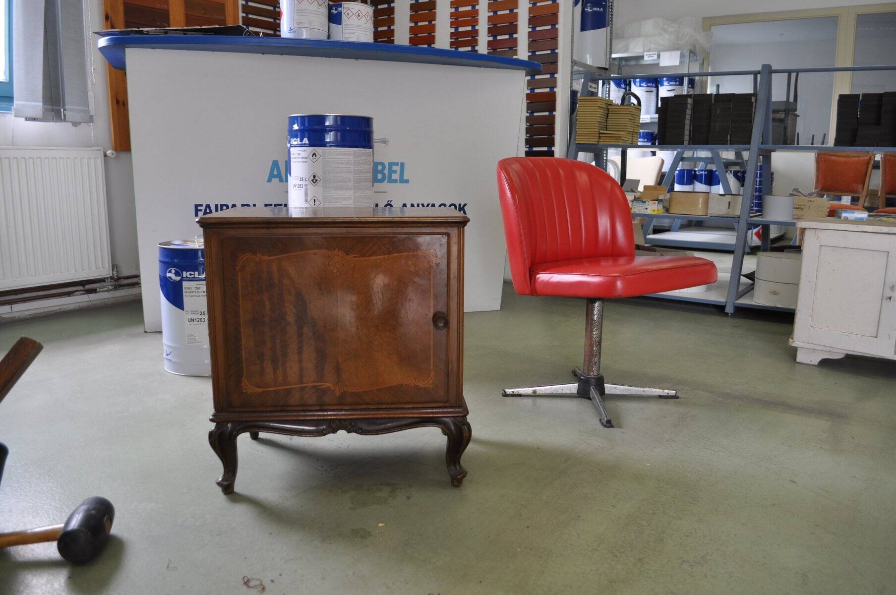 Small antique Baroque cabinet, 1890s