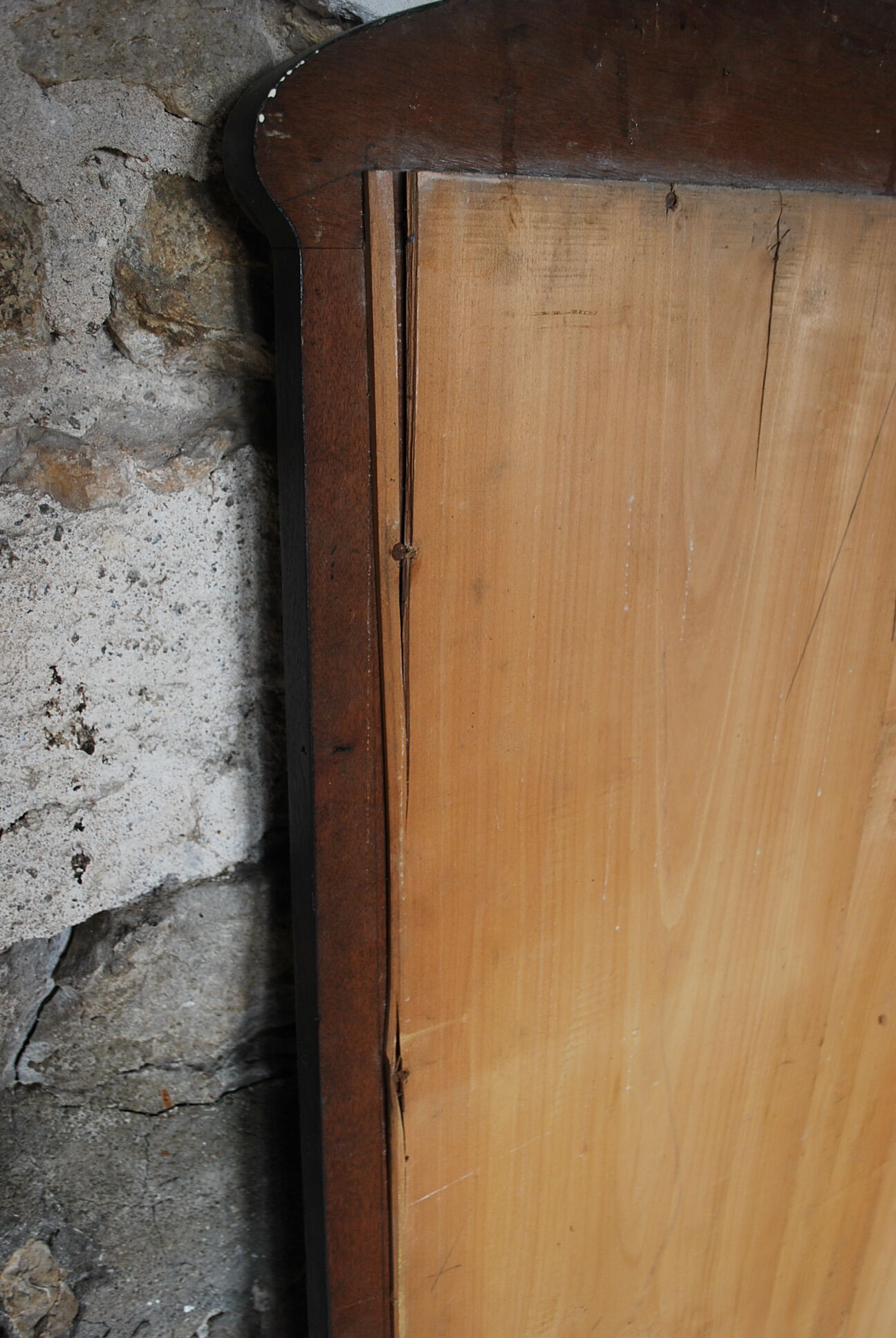 Black fireplace mirror 95x141cm